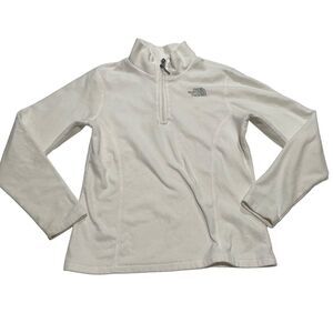 The North Face White Half Zip Pullover Fleece Sweater